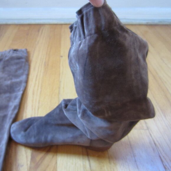 Vintage Guido Pasquali Milano Brown Suede Leather Over Knee boots size 8 - Picture 10 of 10